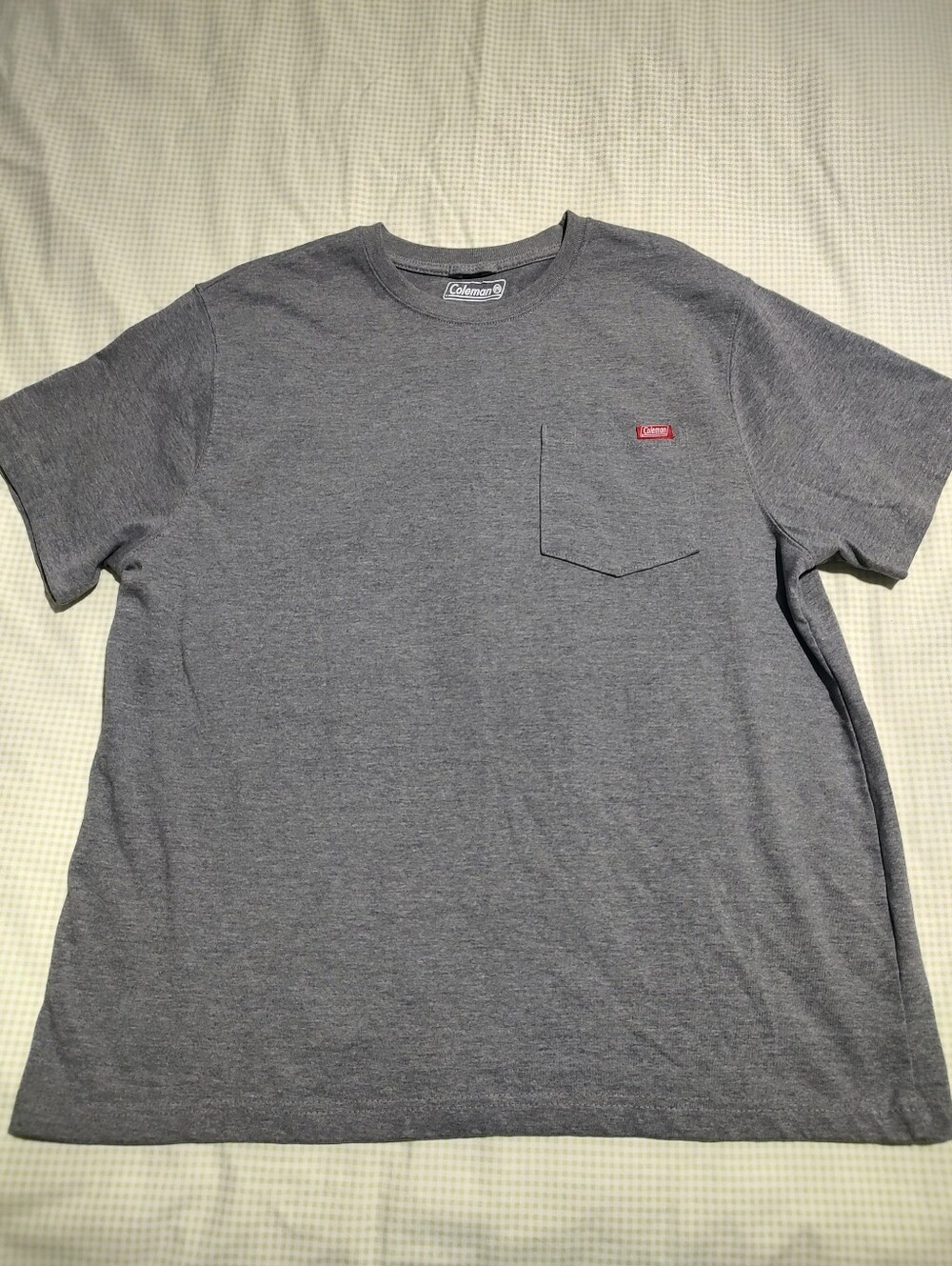 Coleman Heather Gray Short-Sleeve Pocket Tee with Red Logo